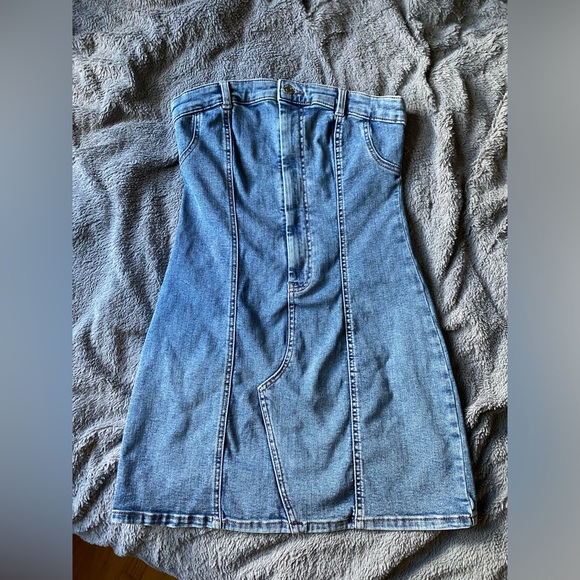 Garage Denim Tube Dress NWOT - Picture 2 of 3